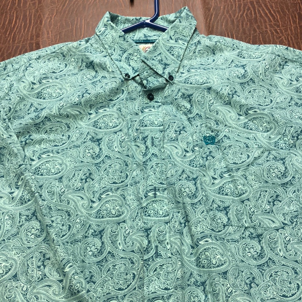 Teal paisley Cinch Men’s dress shirt XL